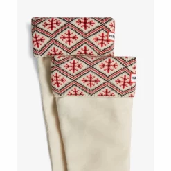 Chaussettes Hunter U Fairisle Tall Boot Sock Hunter White