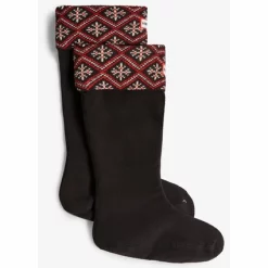 Bottes En Caoutchouc Hunter U Fairisle Tall Boot Sock Black