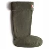Chaussettes Hunter U Fleece Tall Boot Sock Dark Olive -Ceintures Sales 1 groen 1