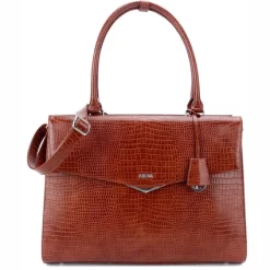 Sac à Main Socha Silver Tip Croco Brown