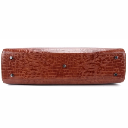 Sac à Main Socha Silver Tip Croco Brown 8 Sac à Main Socha Silver Tip Croco Brown – Image 6