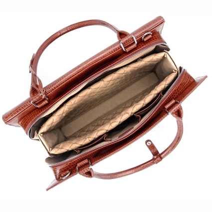 Sac à Main Socha Silver Tip Croco Brown 17 Sac à Main Socha Silver Tip Croco Brown – Image 15