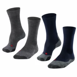 Chaussettes De Randonnée Falke TK2 Bundle Men Grey Blue (Set Van 2)
